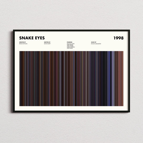 Snake Eyes Movie Barcode Poster