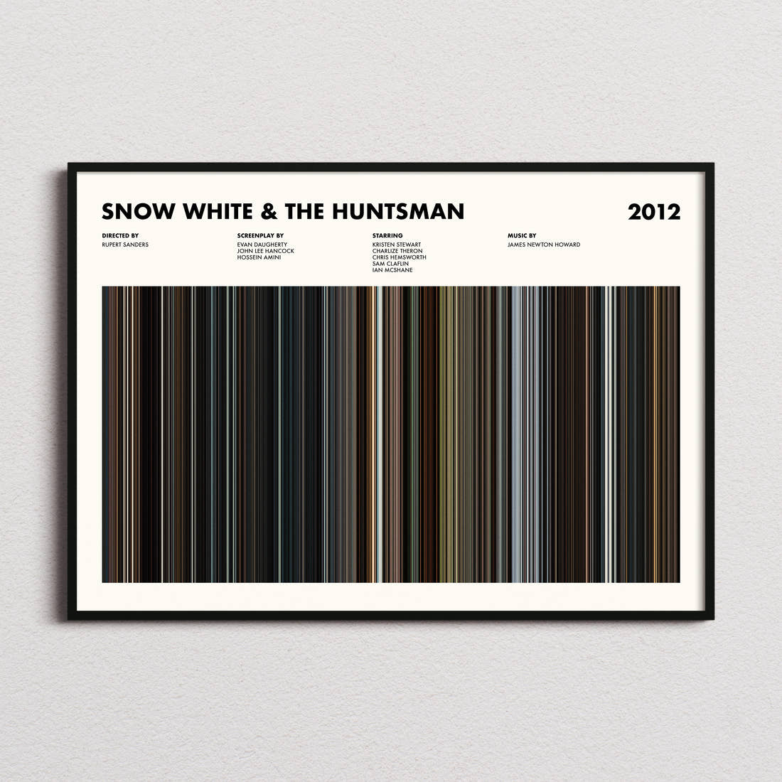 Snow White & the Huntsman Movie Barcode Poster