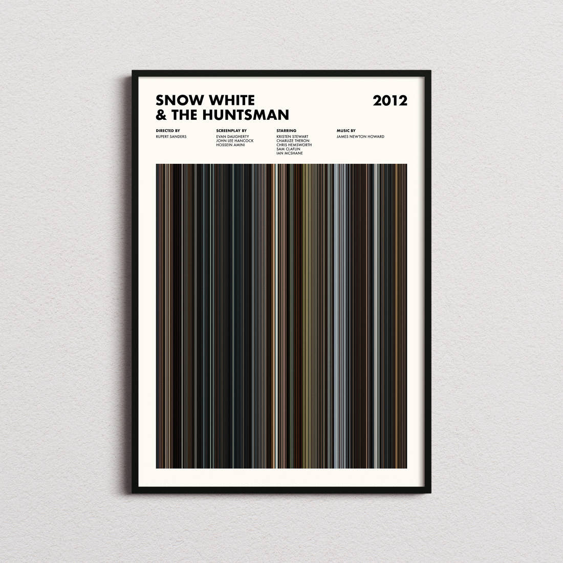 Snow White & the Huntsman Movie Barcode Poster