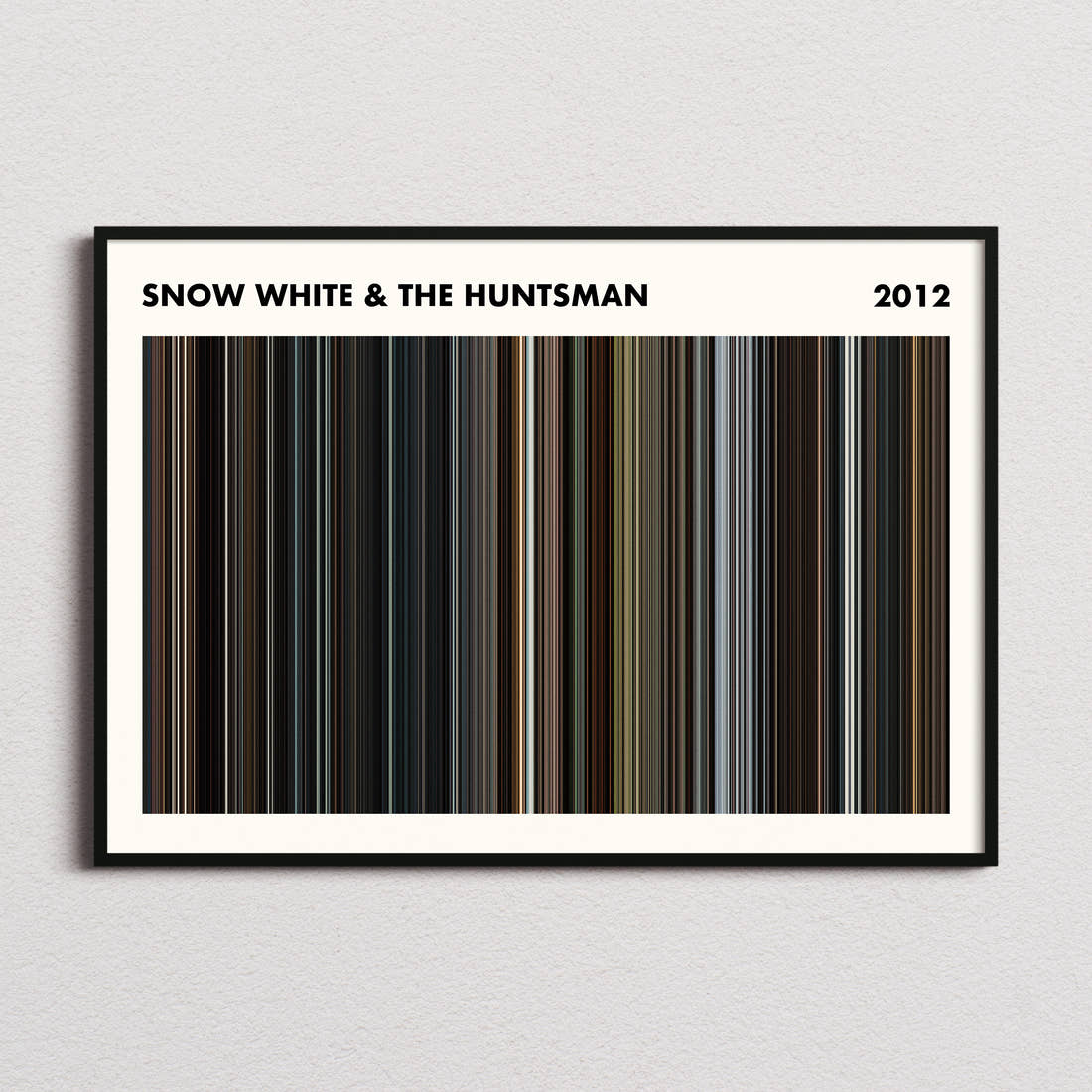 Snow White & the Huntsman Movie Barcode Poster - Simplified