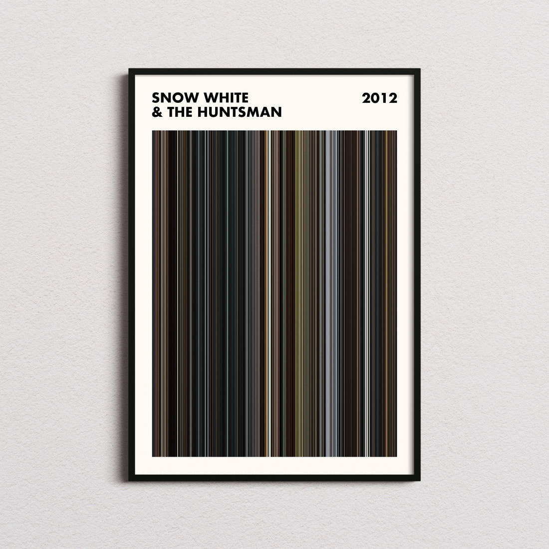 Snow White & the Huntsman Movie Barcode Poster - Simplified