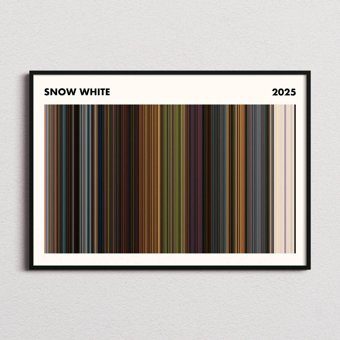 Snow White Movie Barcode Poster - Simplified