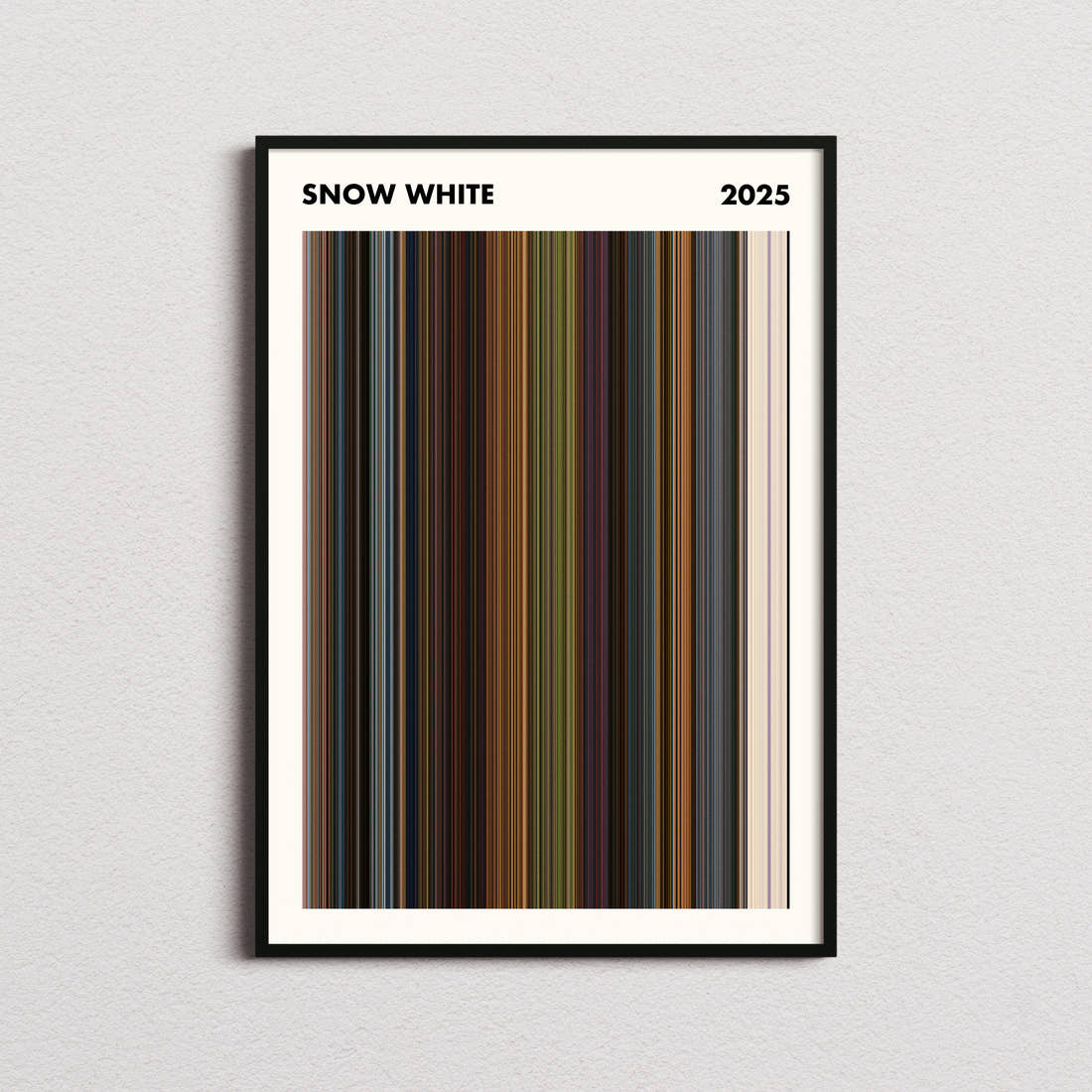 Snow White Movie Barcode Poster - Simplified