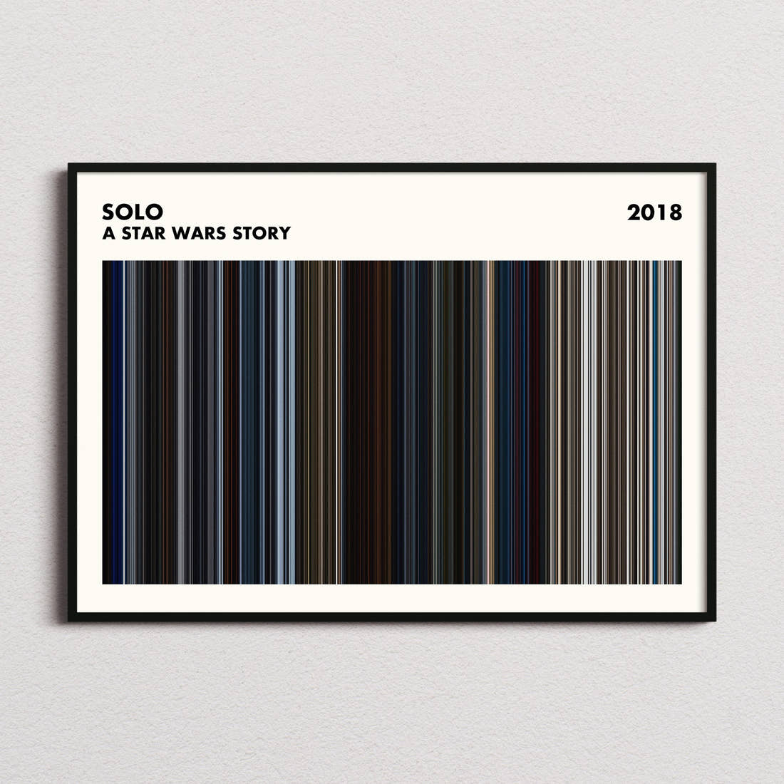 Solo: A Star Wars Story Movie Barcode Poster - Simplified
