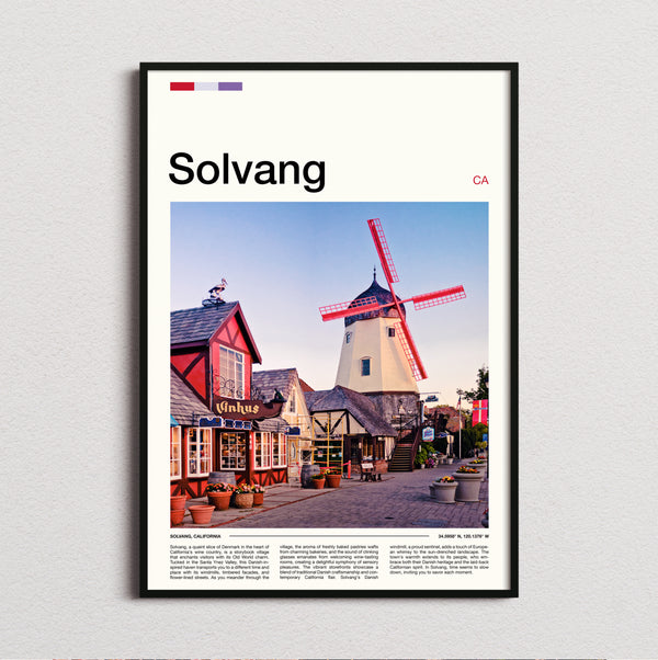 Solvang - Danish Windmill - Travel Print