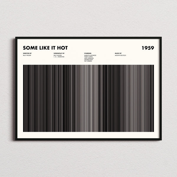 Some Like It Hot Movie Barcode Poster