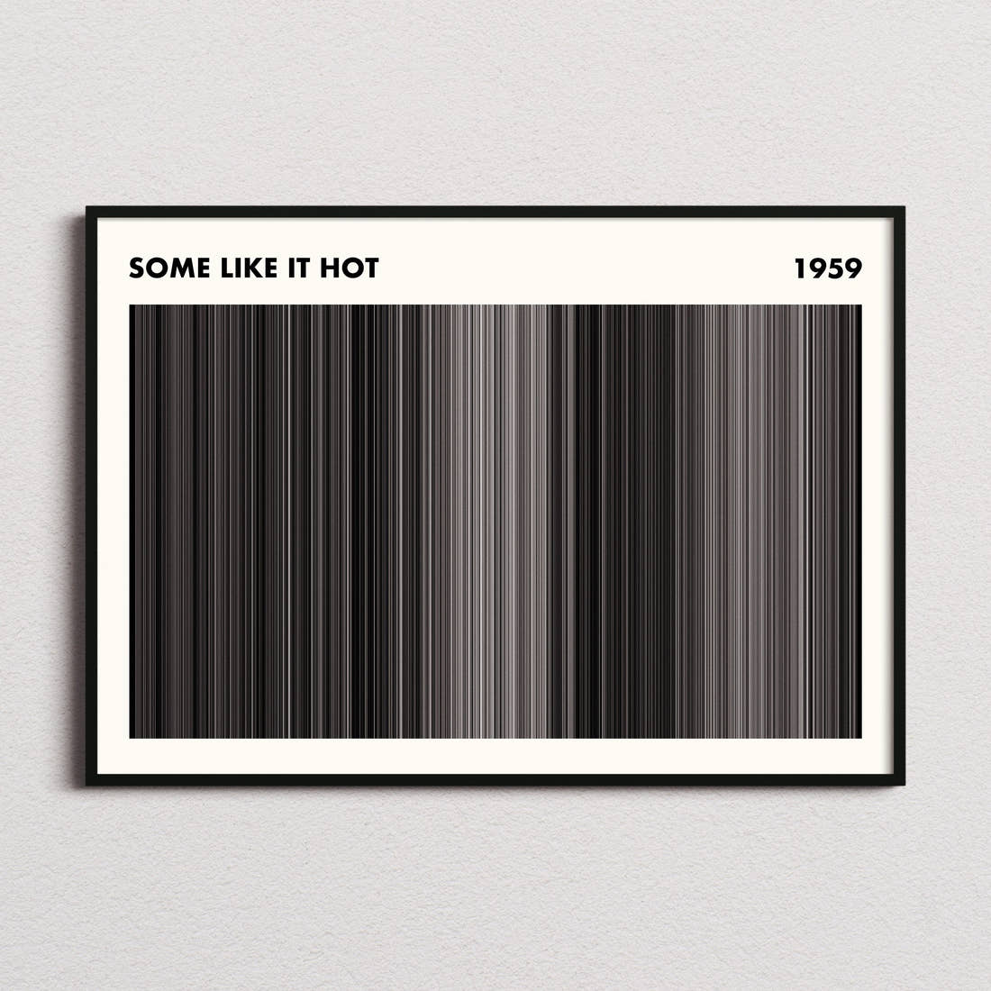 Some Like It Hot Movie Barcode Poster - Simplified