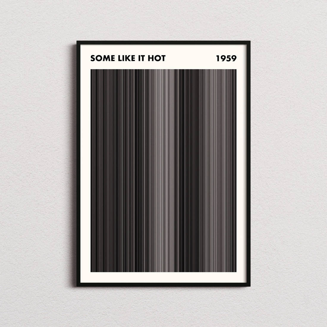 Some Like It Hot Movie Barcode Poster - Simplified