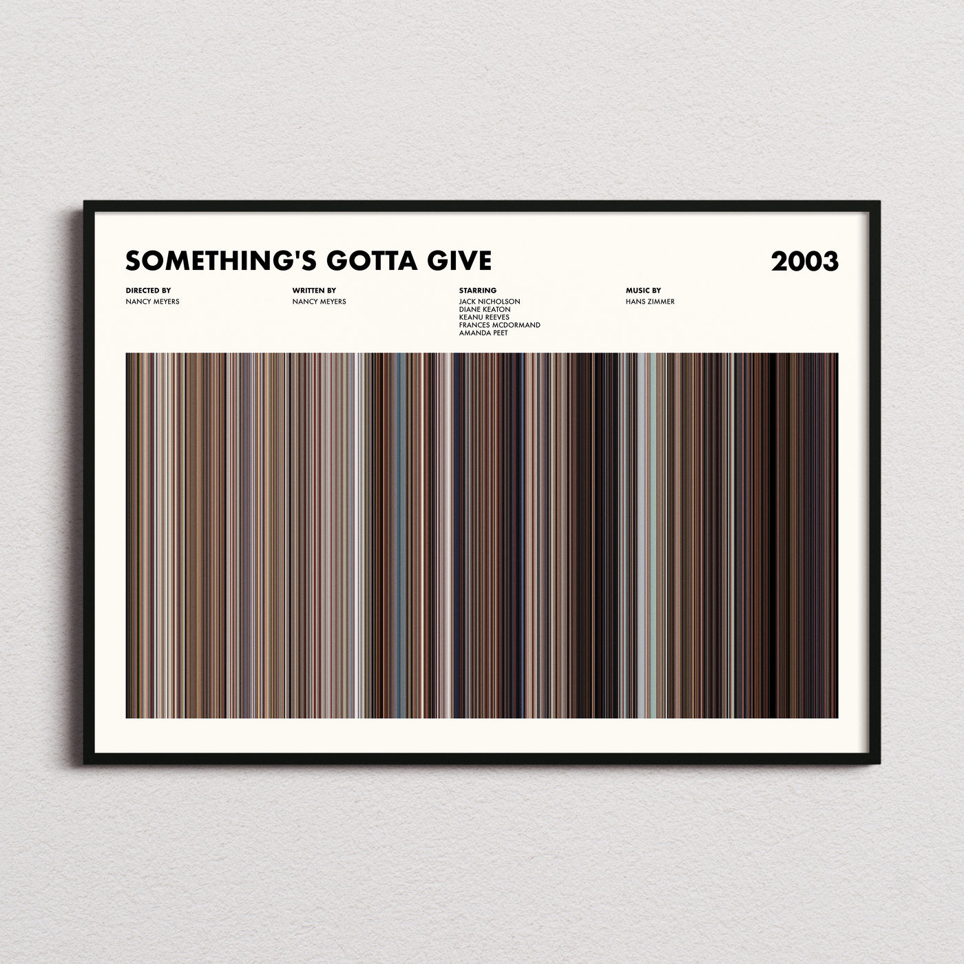 Something's Gotta Give Movie Barcode Poster
