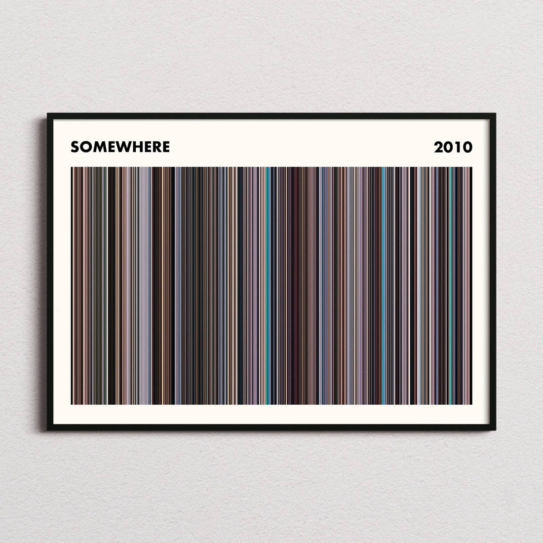 Somewhere Movie Barcode Poster - Simplified