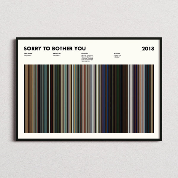 Sorry to Bother You Movie Barcode Poster
