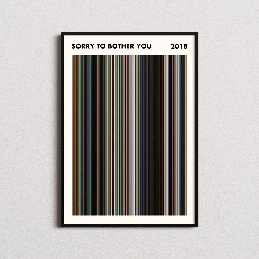 Sorry to Bother You Movie Barcode Poster - Simplified