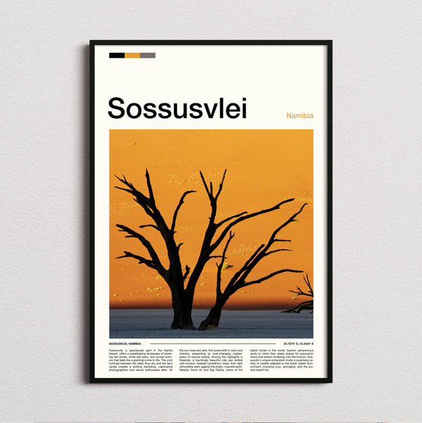 Sossusvlei - Dead Tree Silhouette - Travel Print