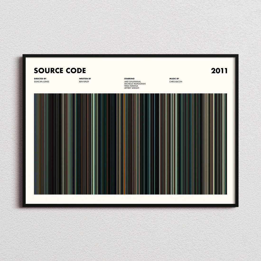 Source Code Movie Barcode Poster