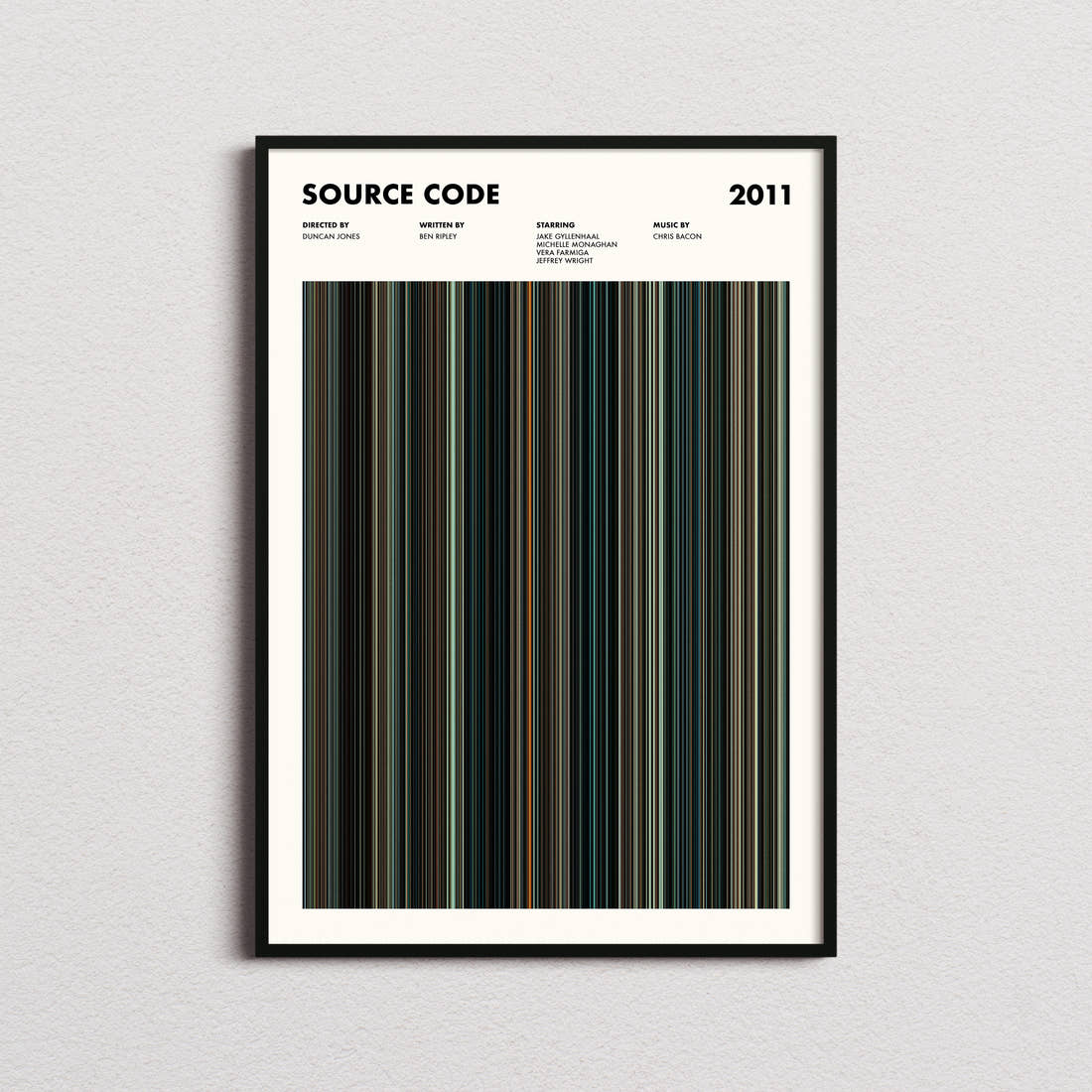 Source Code Movie Barcode Poster