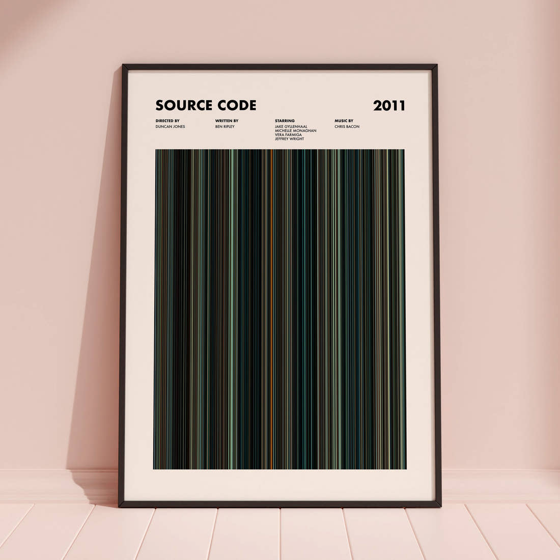 Source Code Movie Barcode Poster