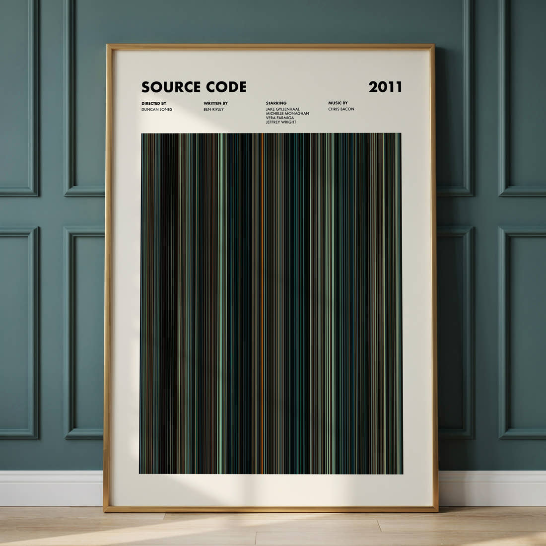 Source Code Movie Barcode Poster