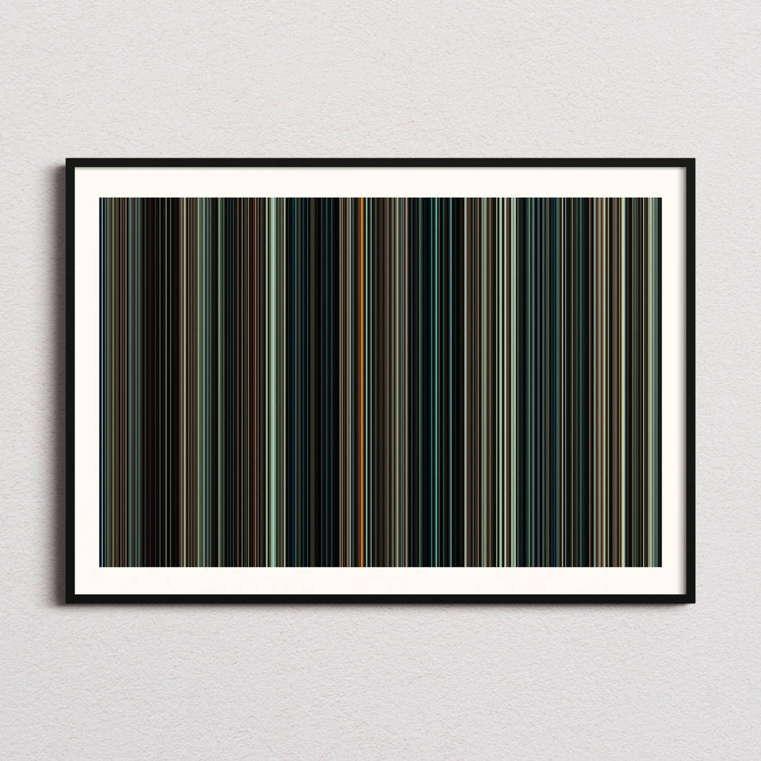 Source Code Movie Barcode Poster - Barcode Only