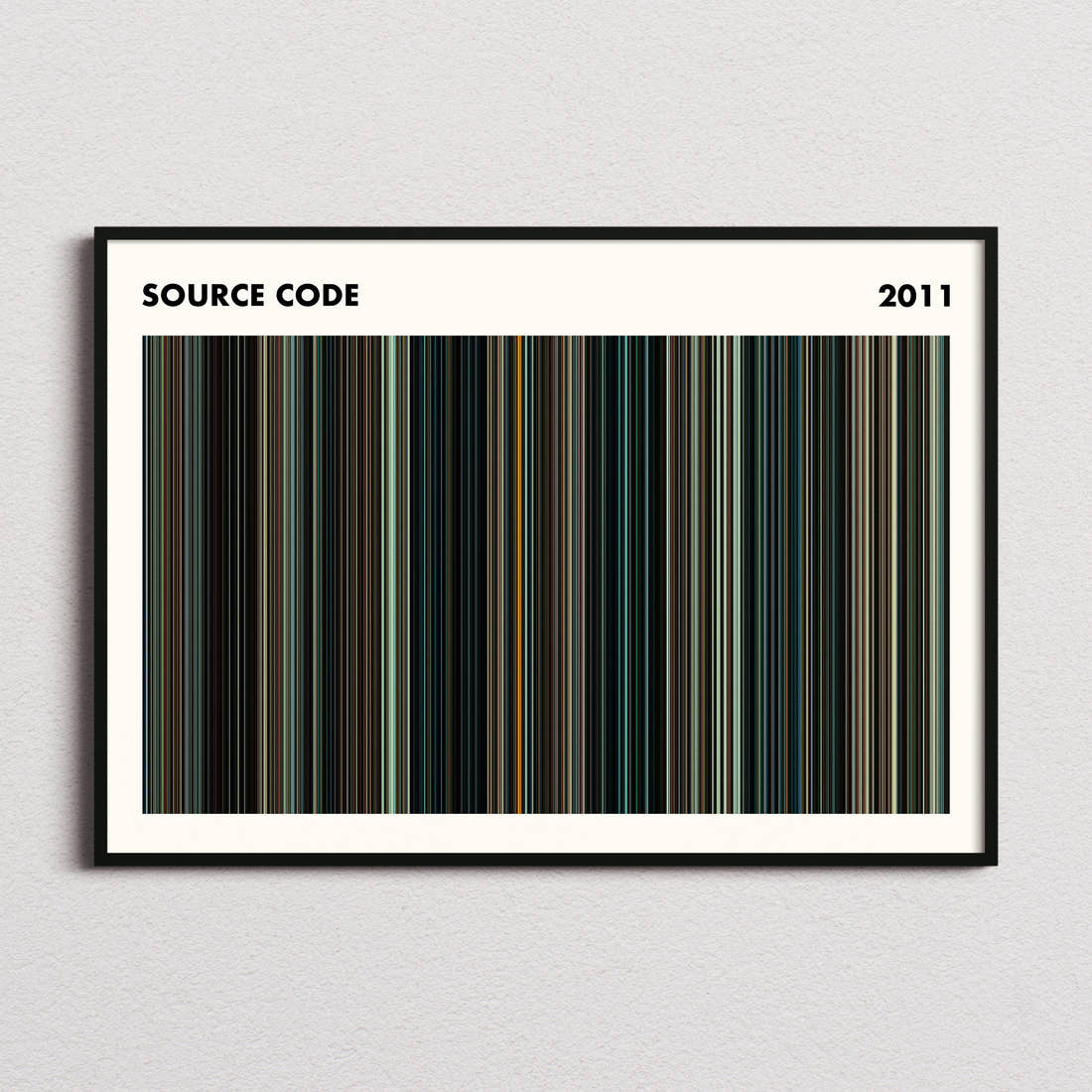Source Code Movie Barcode Poster - Simplified