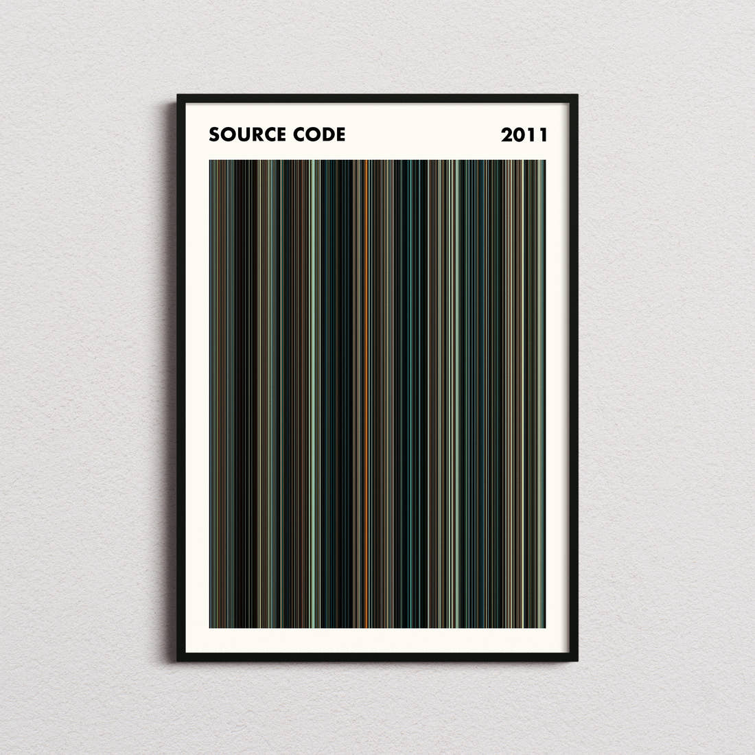 Source Code Movie Barcode Poster - Simplified
