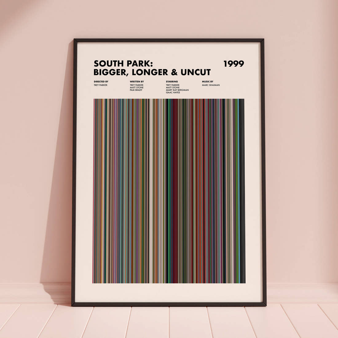 South Park: Bigger, Longer & Uncut Movie Barcode Poster