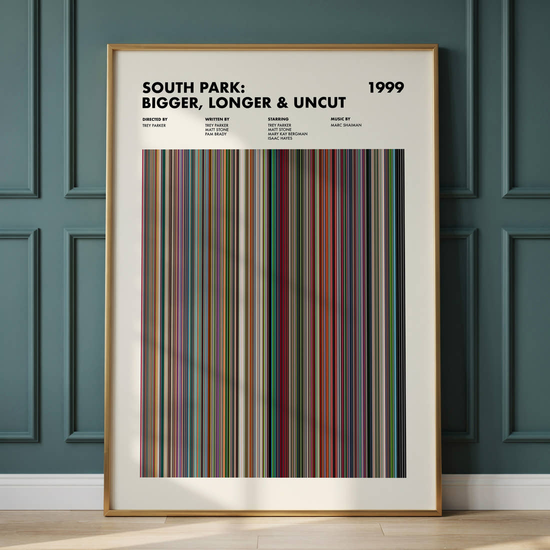 South Park: Bigger, Longer & Uncut Movie Barcode Poster