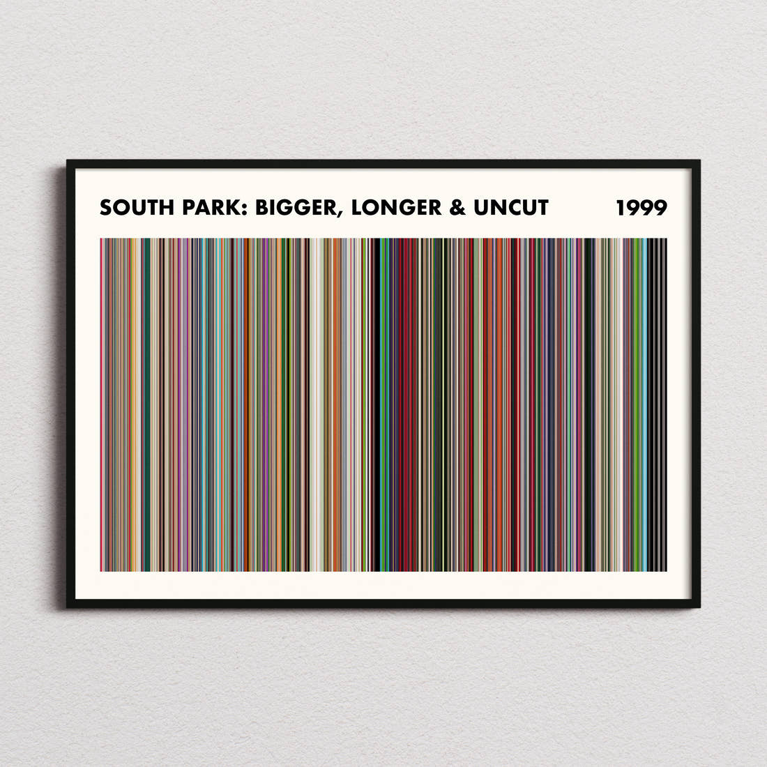 South Park: Bigger, Longer & Uncut Movie Barcode Poster - Simplified