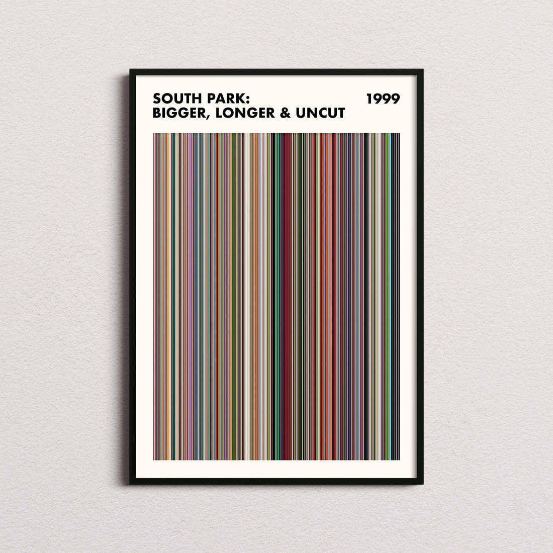 South Park: Bigger, Longer & Uncut Movie Barcode Poster - Simplified