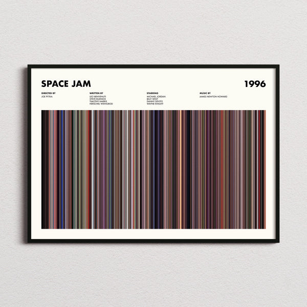 Space Jam Movie Barcode Poster