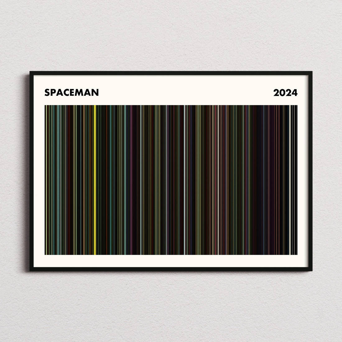 Spaceman Movie Barcode Poster - Simplified