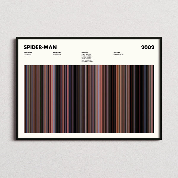 Spider-Man Movie Barcode Poster