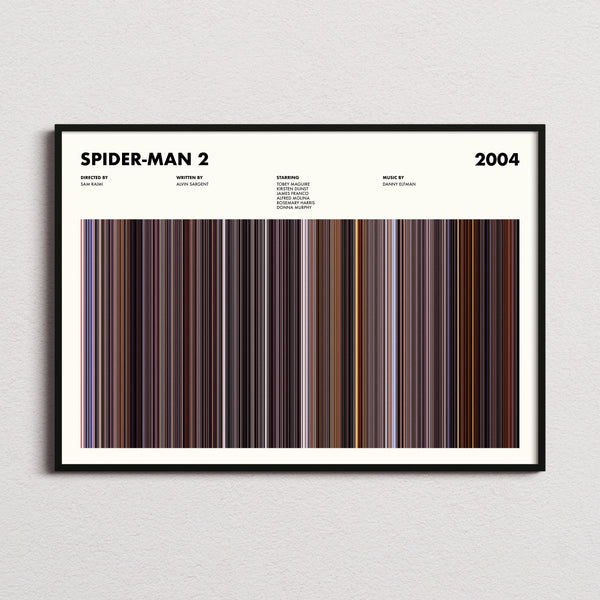 Spider-Man 2 Movie Barcode Poster