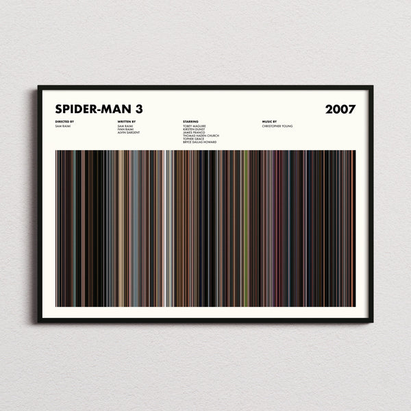 Spider-Man 3 Movie Barcode Poster