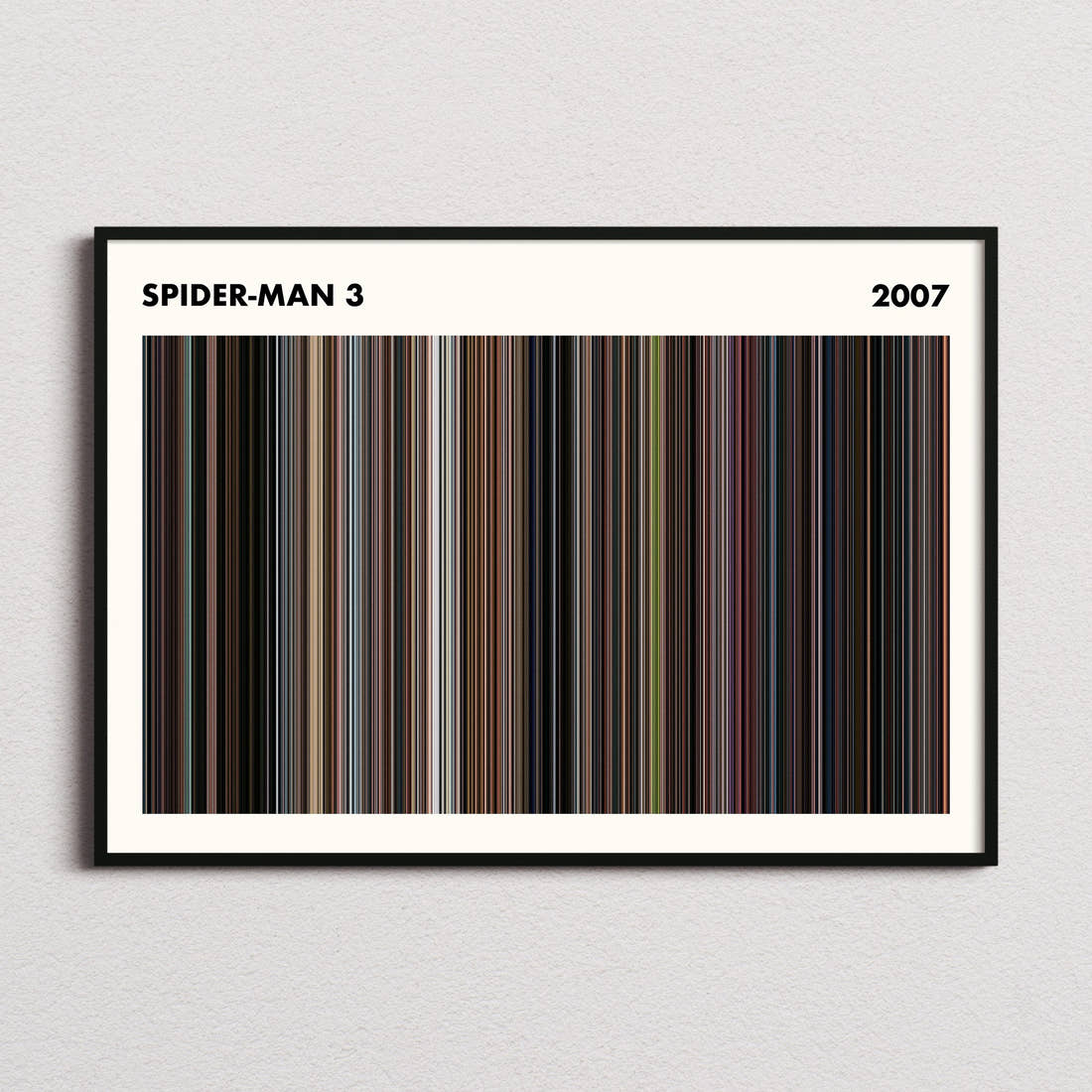 Spider-Man 3 Movie Barcode Poster - Simplified
