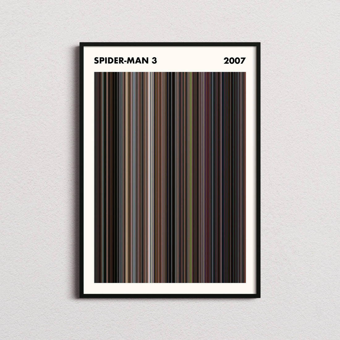 Spider-Man 3 Movie Barcode Poster - Simplified