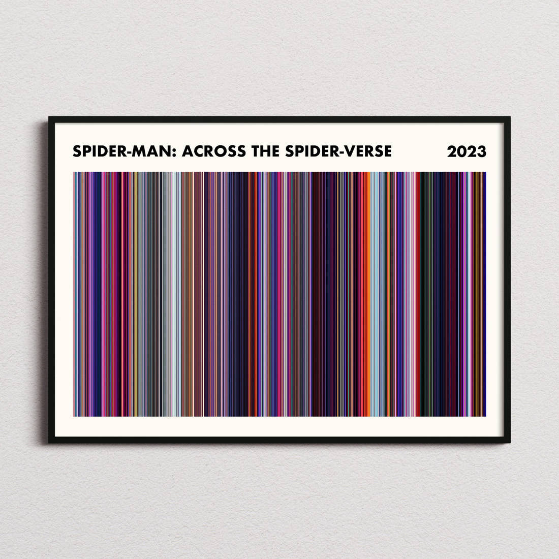 Spider-Man: Across the Spider-Verse Movie Barcode Poster - Simplified