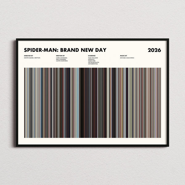 Spider-Man: Brand New Day Movie Barcode Poster
