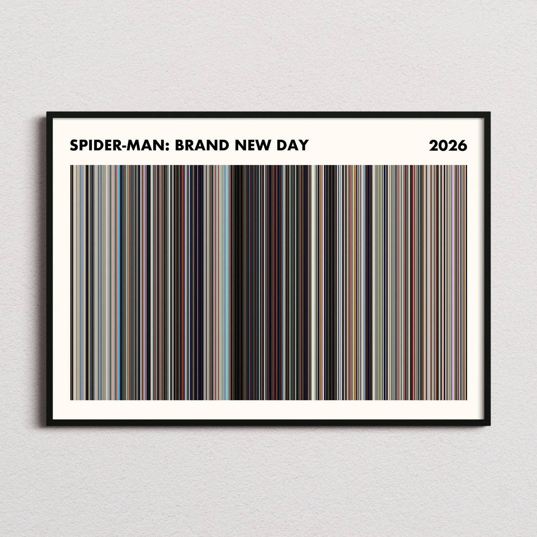 Spider-Man: Brand New Day Movie Barcode Poster - Simplified