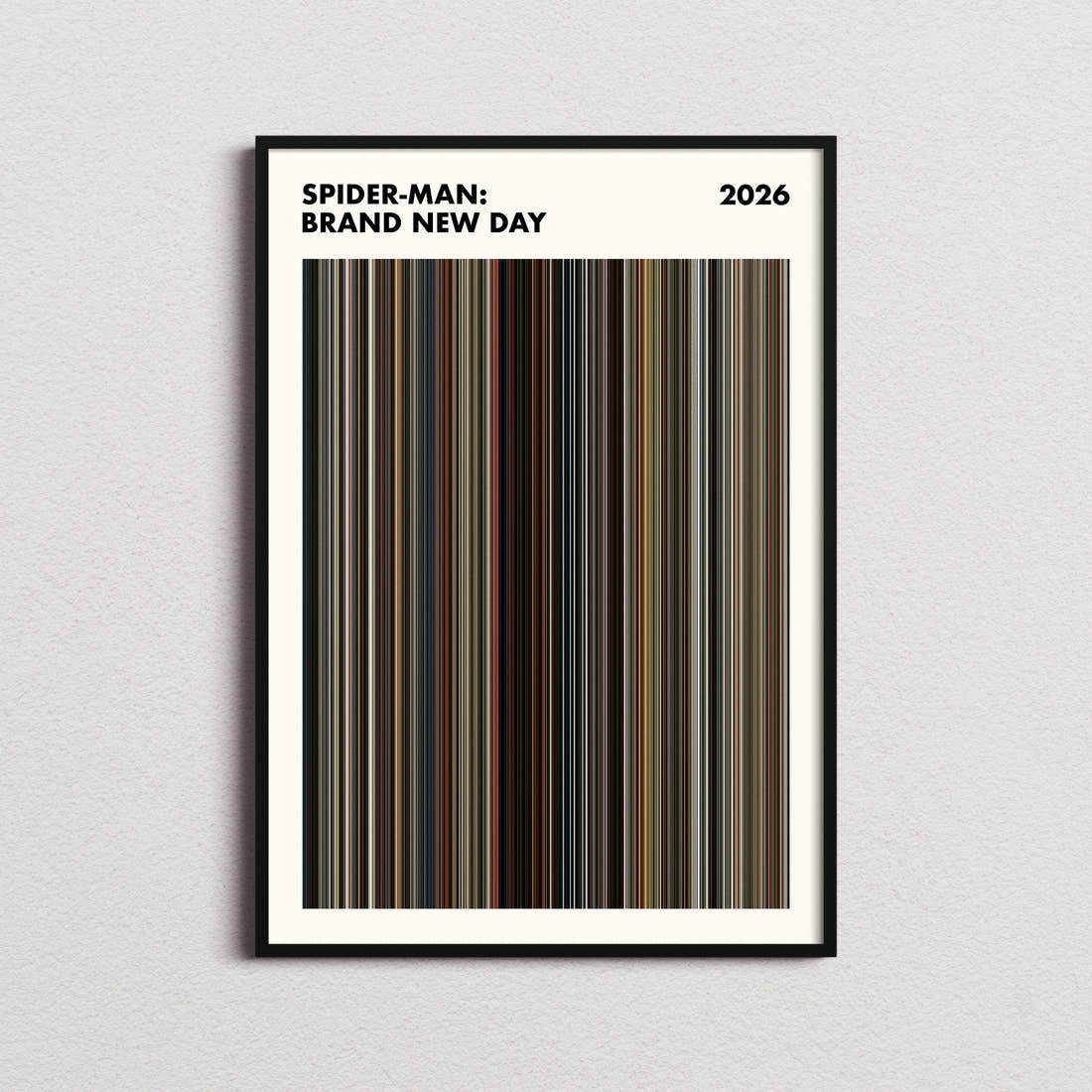 Spider-Man: Brand New Day Movie Barcode Poster - Simplified