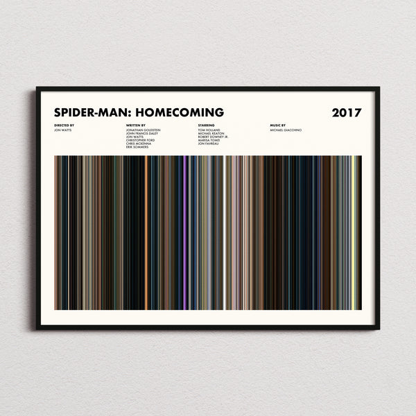 Spider-Man Homecoming Movie Barcode Poster