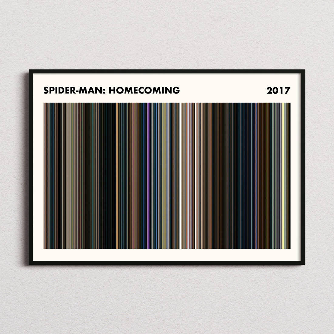 Spider-Man Homecoming Movie Barcode Poster - Simplified