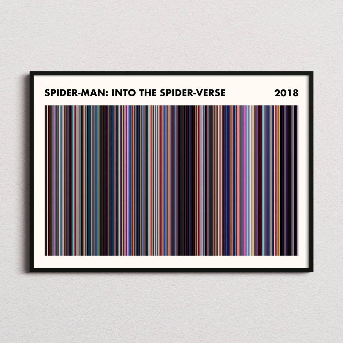 Spider-Man: Into the Spider-Verse Movie Barcode Poster - Simplified