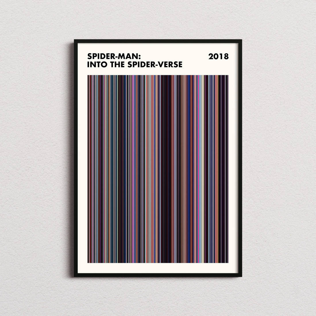 Spider-Man: Into the Spider-Verse Movie Barcode Poster - Simplified