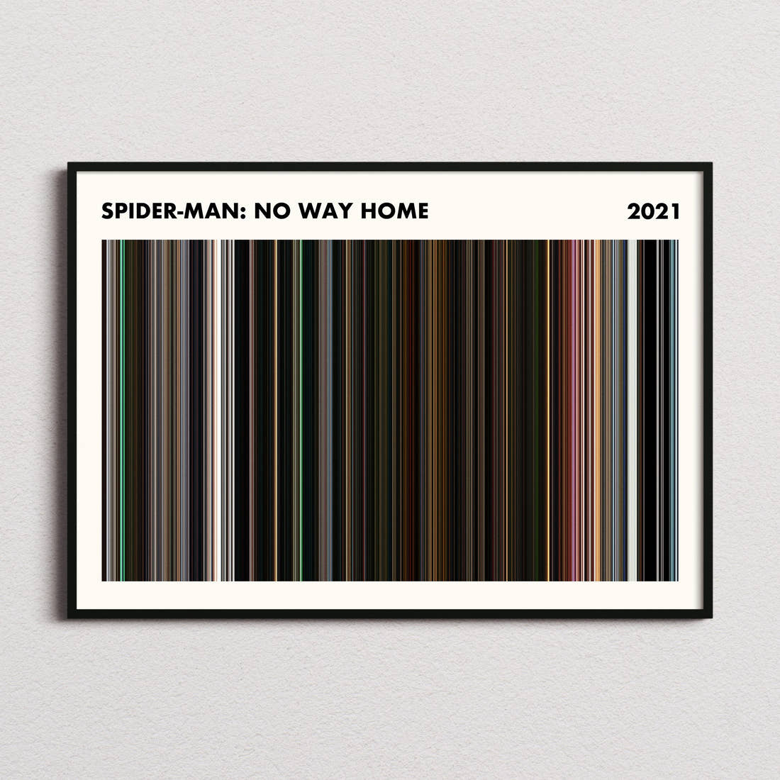 Spider-Man: No Way Home Movie Barcode Poster - Simplified