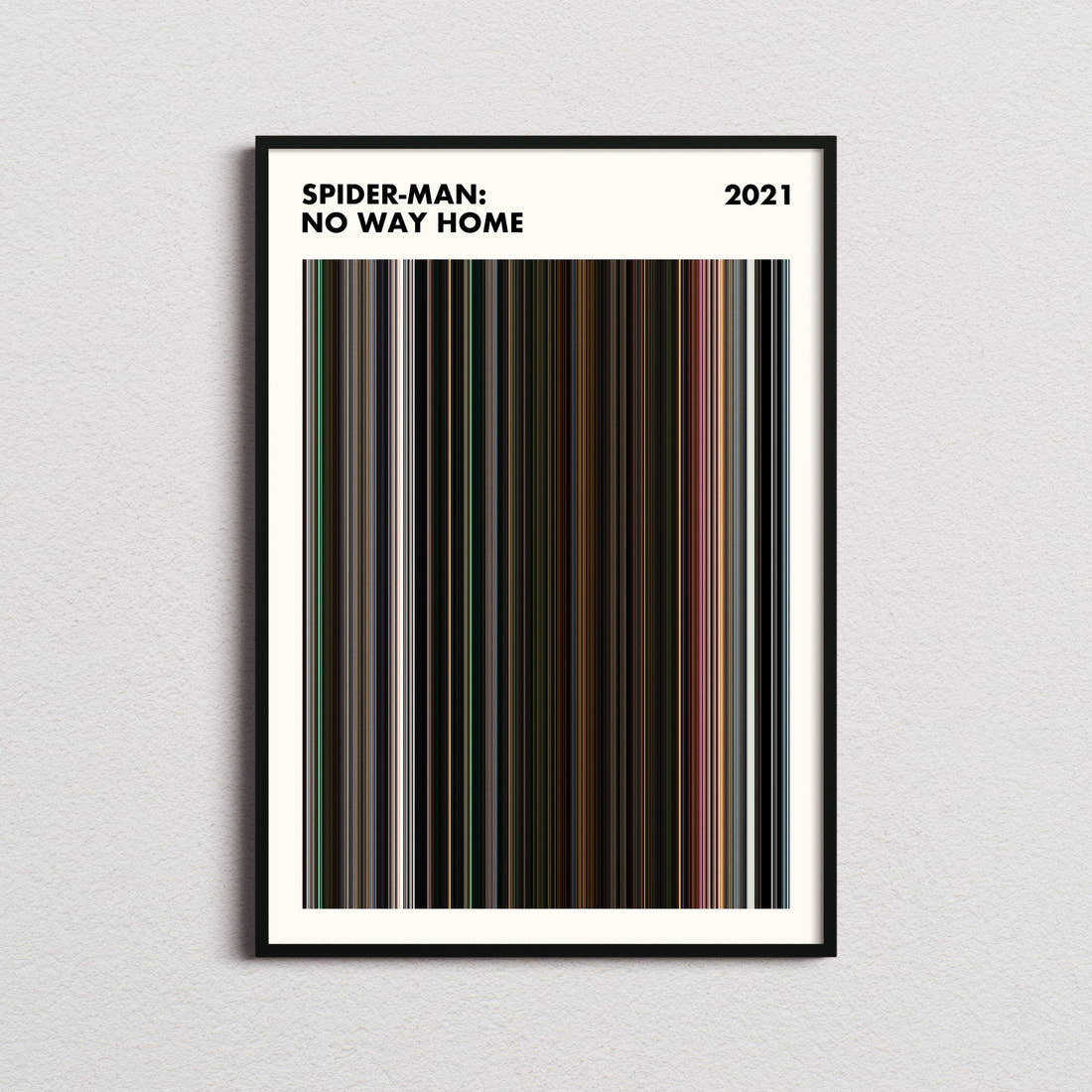 Spider-Man: No Way Home Movie Barcode Poster - Simplified