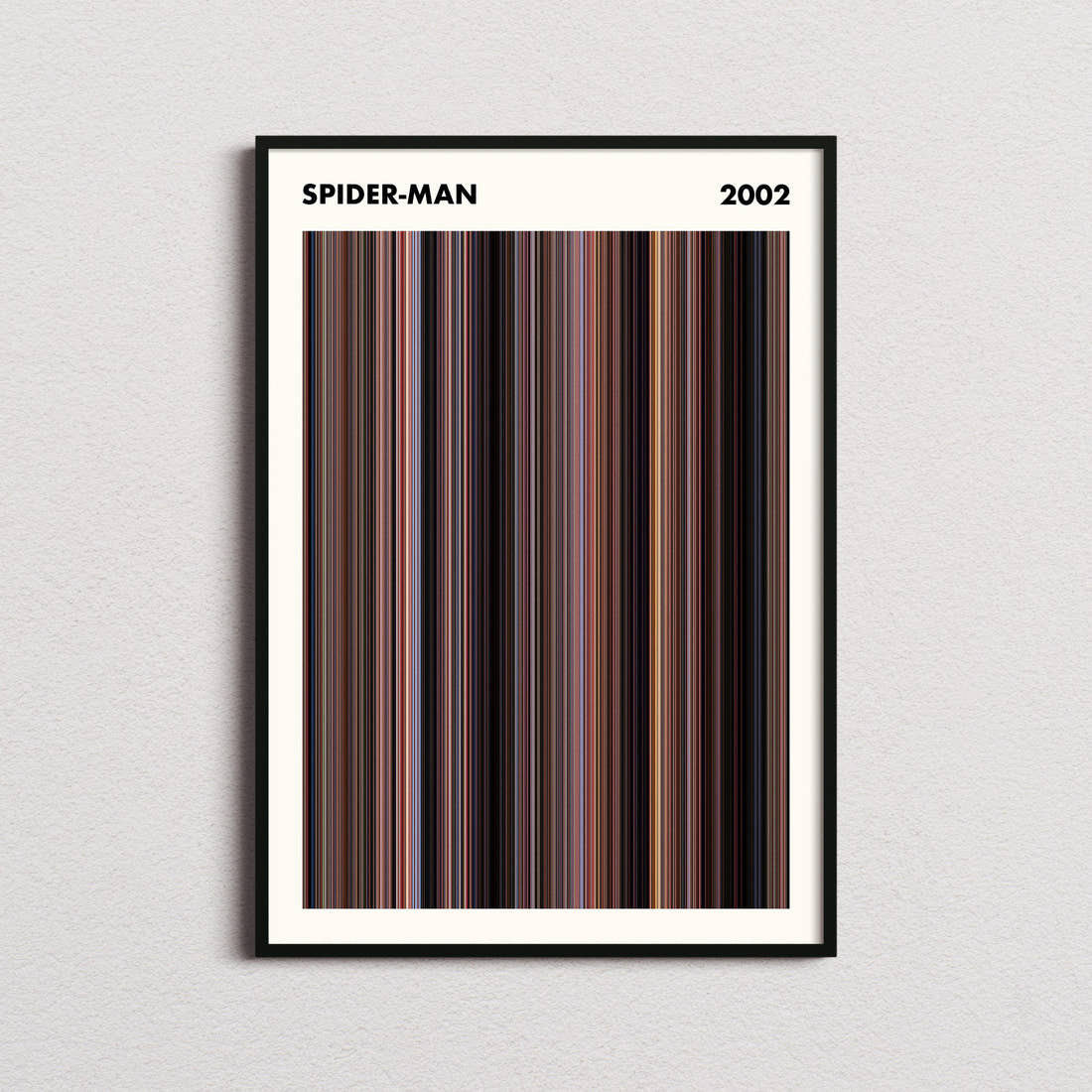 Spider-Man Movie Barcode Poster - Simplified
