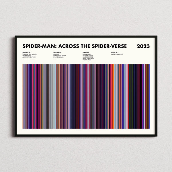 Spider-Man Across The Spiderverse Movie Barcode Poster