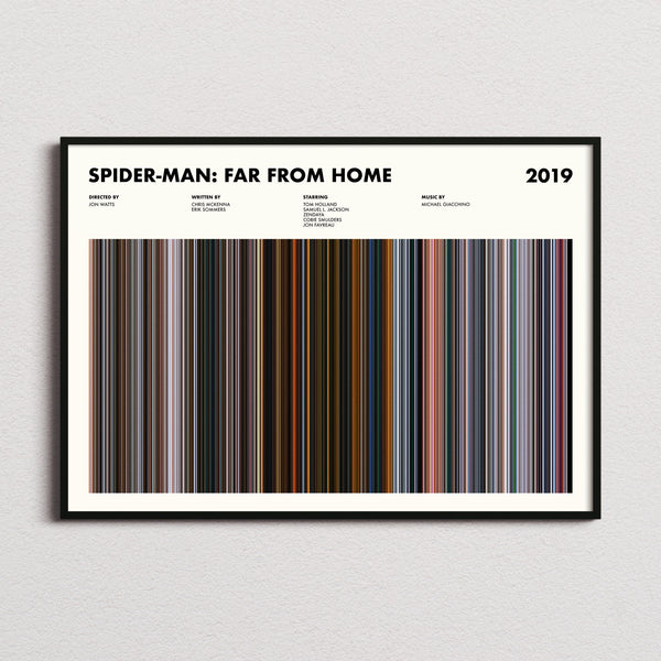 Spider-Man Far From Home Movie Barcode Poster