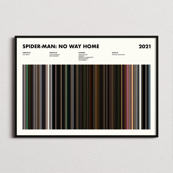 Spider-Man No Way Home Movie Barcode Poster