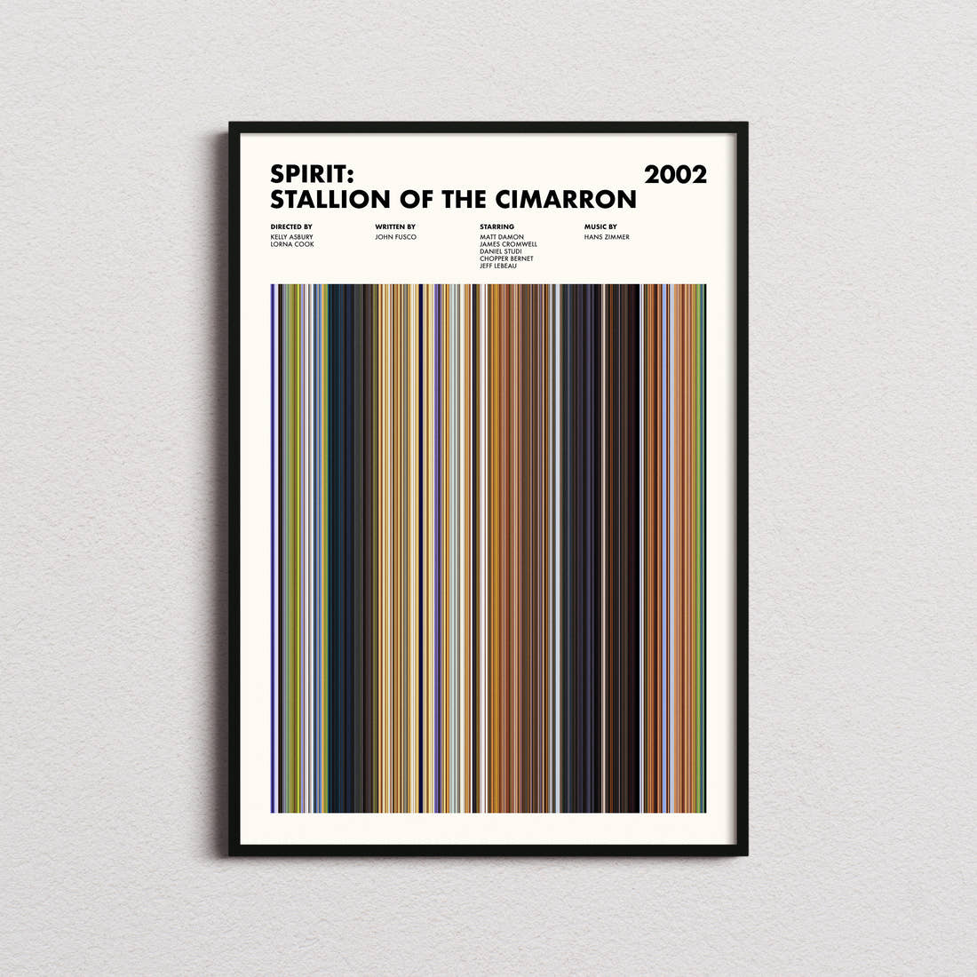 Spirit: Stallion of the Cimarron Movie Barcode Poster